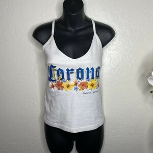 CORONA Extra Cancun Mexico White Tank Top M